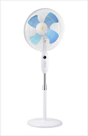 Electric Fan ,Color: white, gray, red, blue