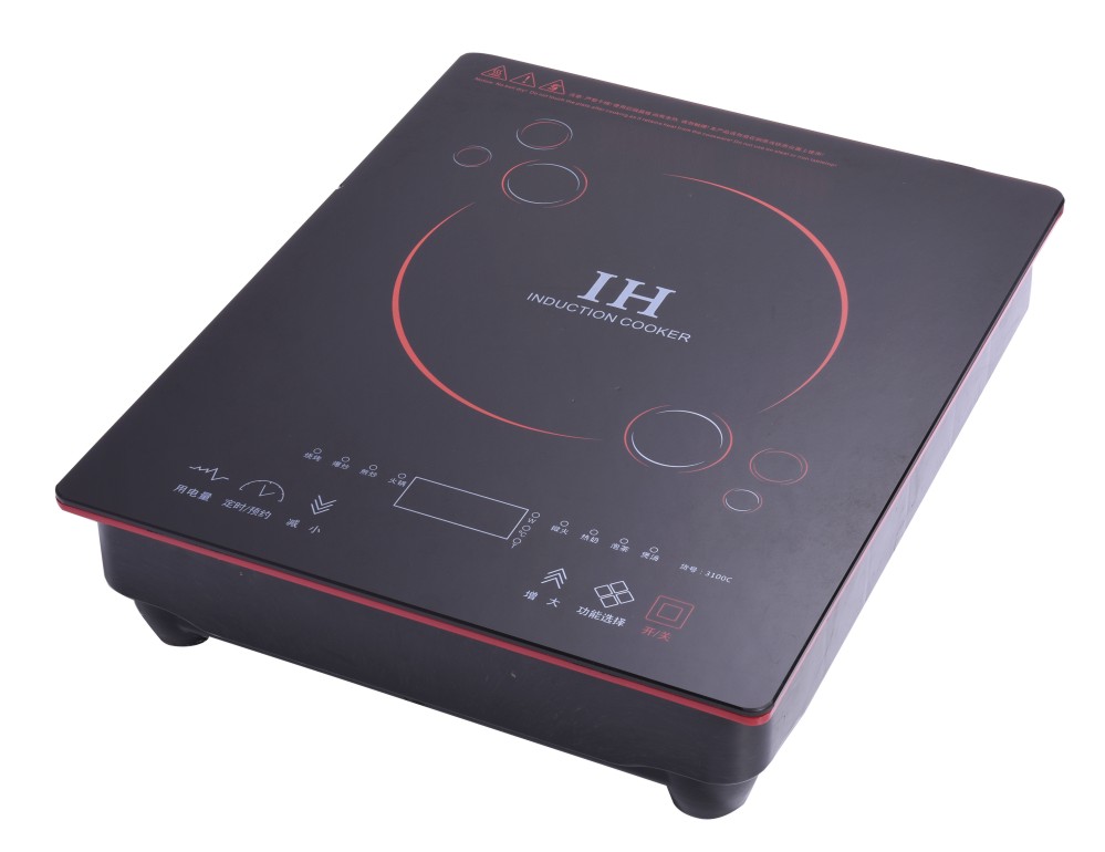 Fire technology large diameter plate  touch sensor 4 digital display induction cooker 