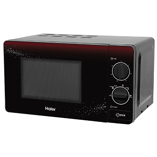 Microwave Oven-Red and Black Gradient Effect/Express Cooking/Large Flat Glass
