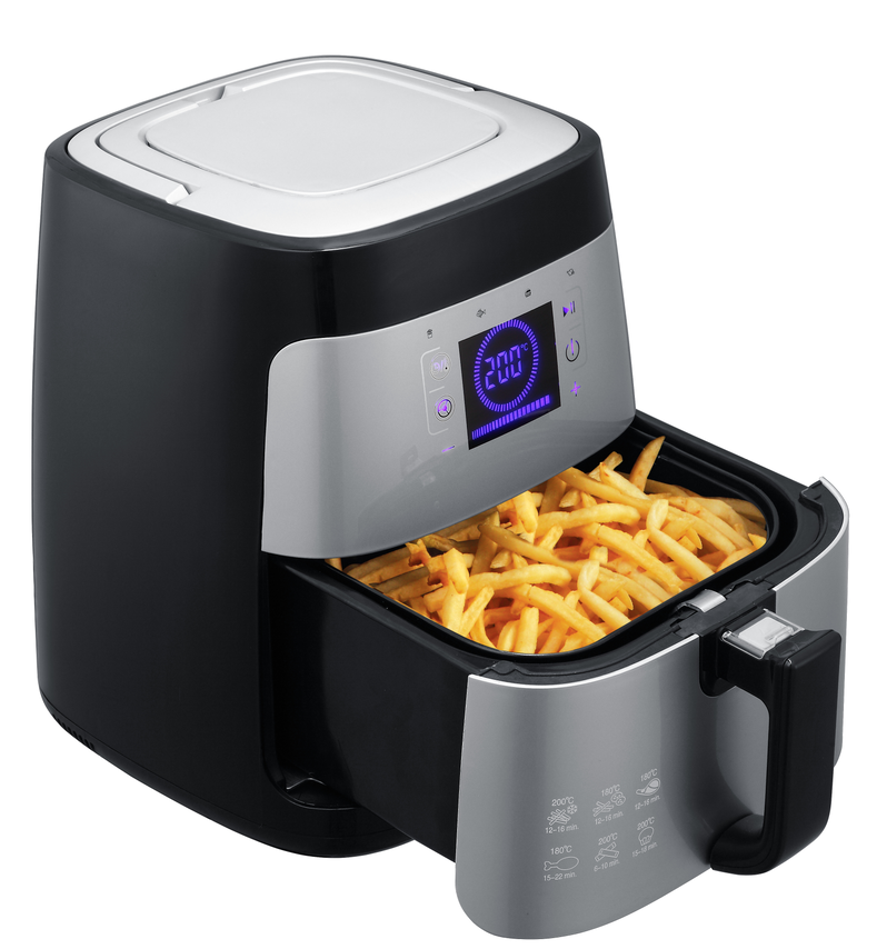 Air fryer  The frying pan of oil-free high-speed air circulation can make the the delicious fried food which can be reduced the amount of fat up to 80%.