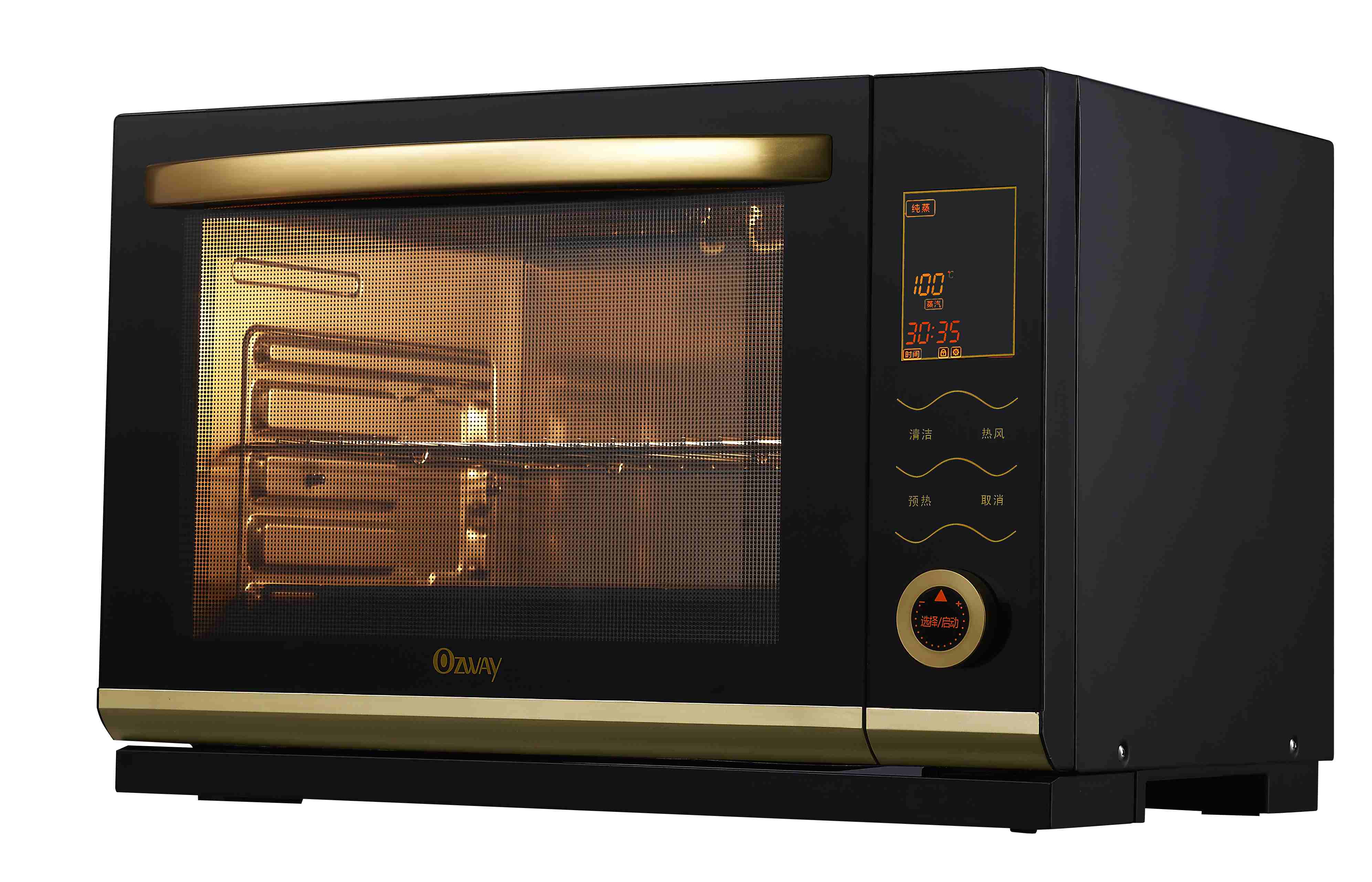 steam oven with Steam, Grill, Convection,  Defrost, Keep warm, Sterilization