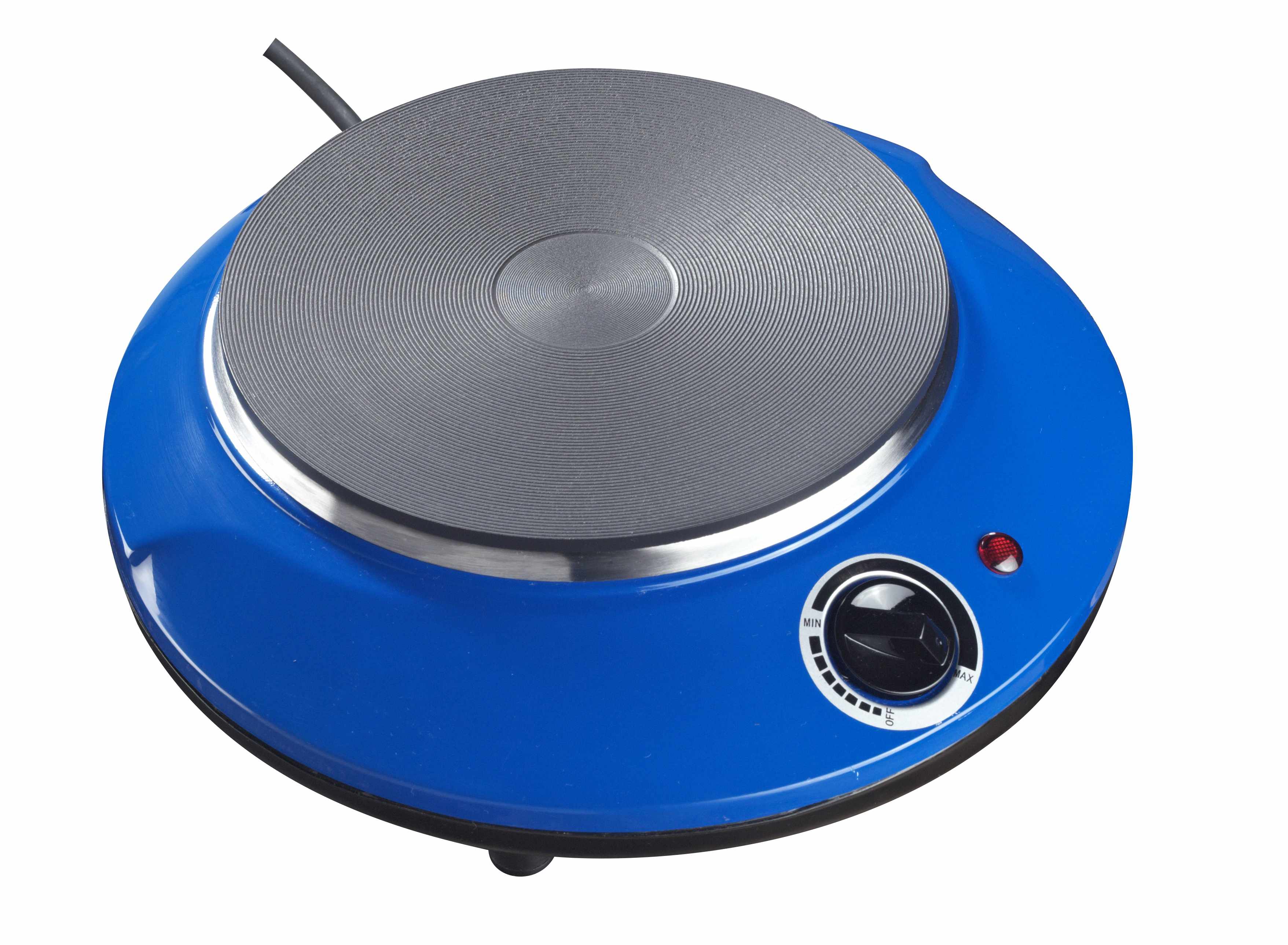 Mini travel hot plate with one cast iron burner