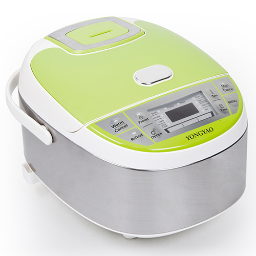 Square type stainless steel multi cooker with LCD display and IMD panel 