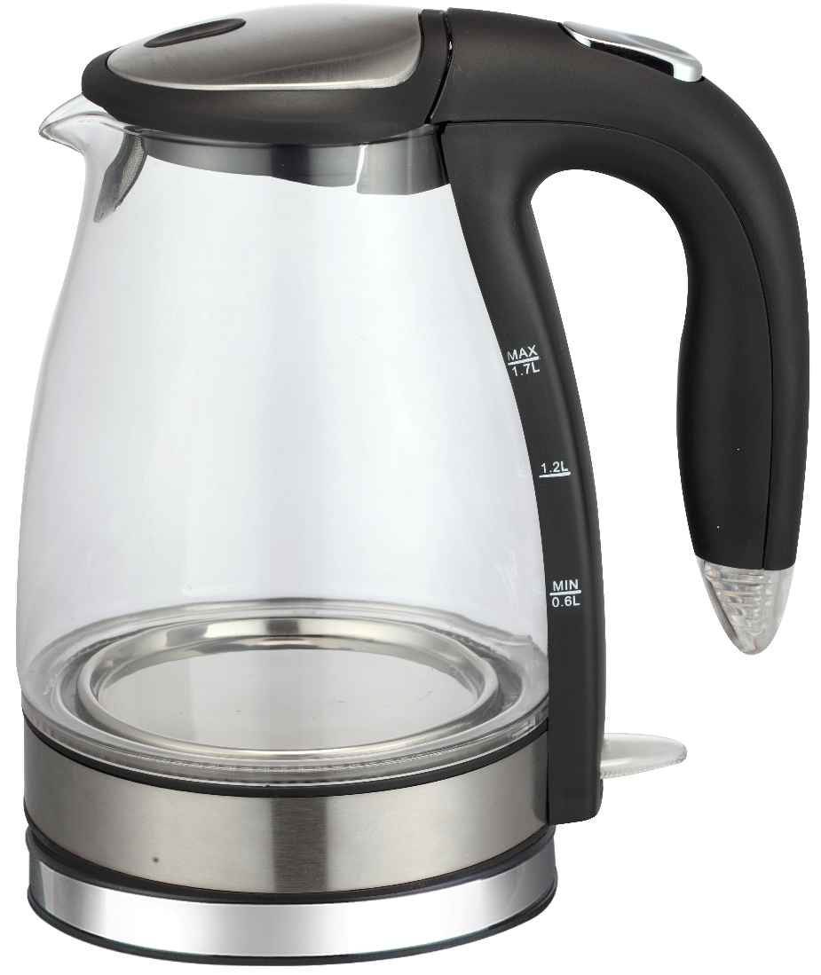1.7L cordless glass kettle 