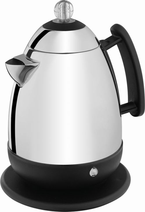 Stainless steel coffee percolator with 360 degree cordless connector system