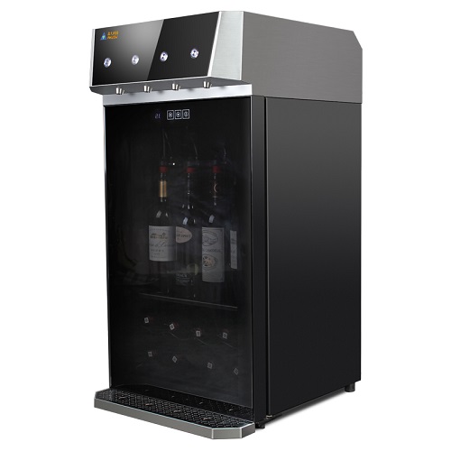 4-Bottle Wine Dispenser plus Cooler, Storing Capacity 20 Bottles, Manually Dispensing per Demand