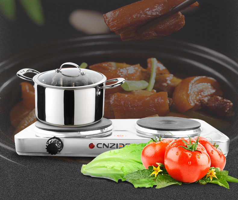 double stainless steel solid hot plate 2000w