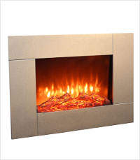 Electric fireplace, flame and heating