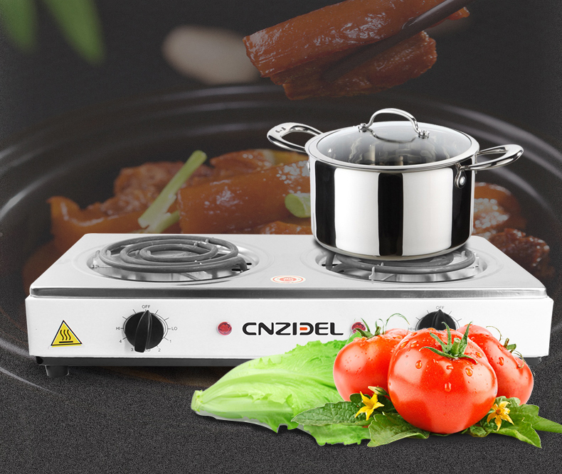 New design double coil square high quality 2000w electric hot plate 