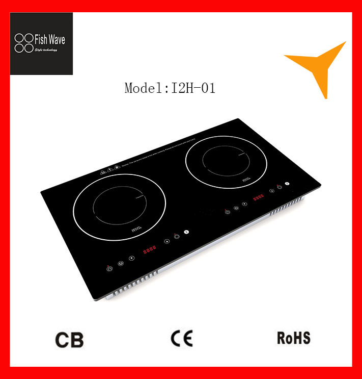 With CE, CB, RoHScertificate! New touch control digital display 4000w 2 burner induction cooker Vietnam style made in china