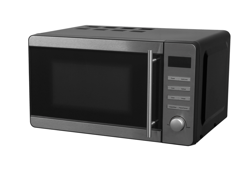 20 L Electronic Microwave/Packets of Stainless Iron/Black/Keys+Knob Control Appearance