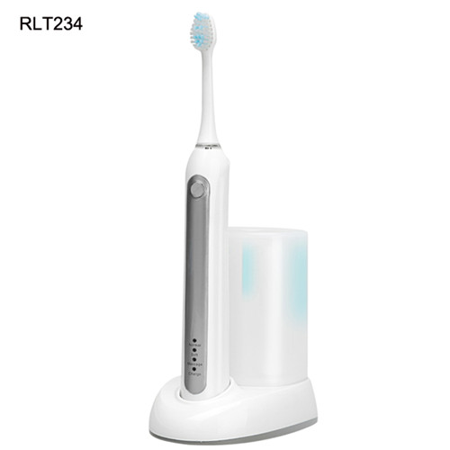 RLT234 Replaceable Head Battery Operated Sonic Rechargeable UV Sanitizer Adult Toothbrush
