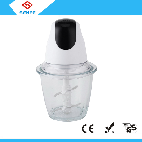 350W food chopper with 1.5L / 1.2L glass bowl for choice 