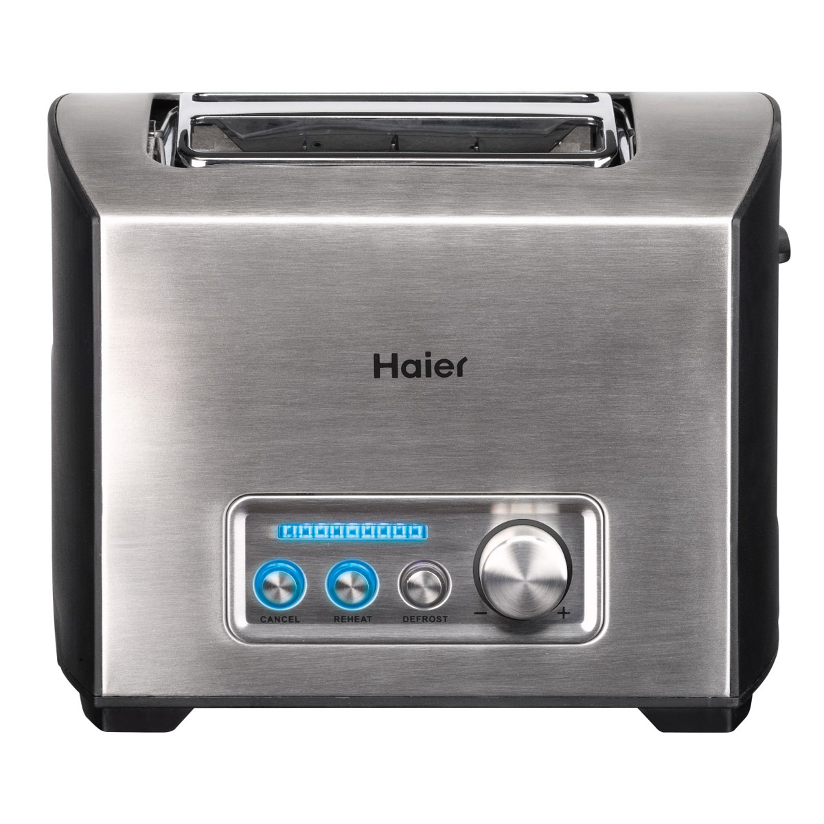 2-slot,2-slice brushed stainless steel toaster
