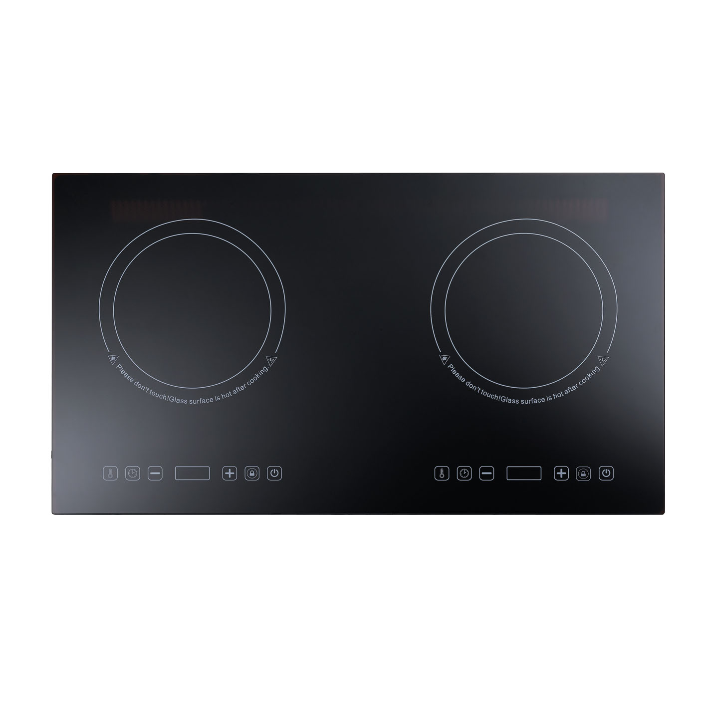 Built-in type double induction cooker