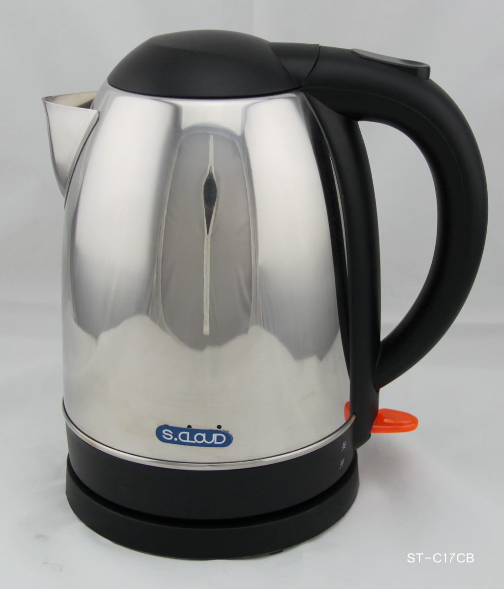 Electric Kettle, Stainless Steel Housing, 1.7L Capacity,Automatic Lid Open, Fast Boiling