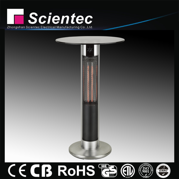 Scientec Fashion 110cm Height Bar Electric Heater With Tempered Glass Table