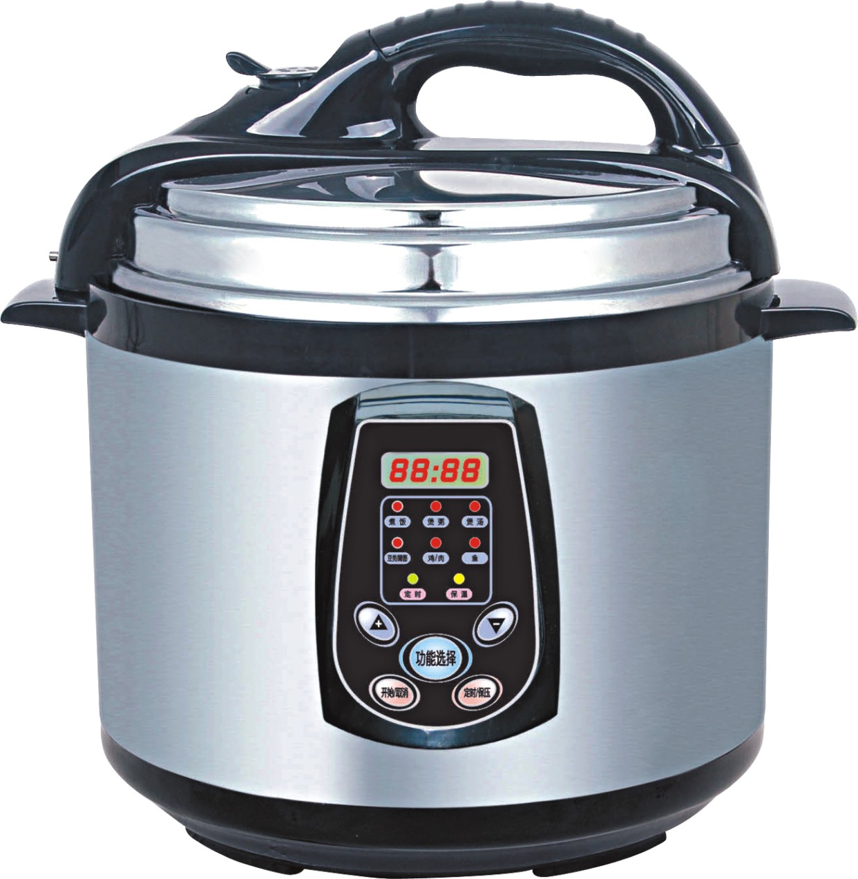 kisense 7-in-1 Programmable Pressure Cooker 6Qt/1000W Stainless Steel Cooking Pot and Exterior