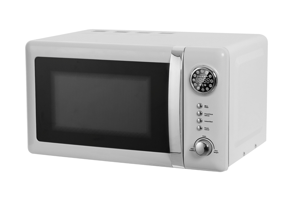 Microwave Electronic Touch Tone/Appearance White/Keys+Knob Control,Simple Operation and Convenient