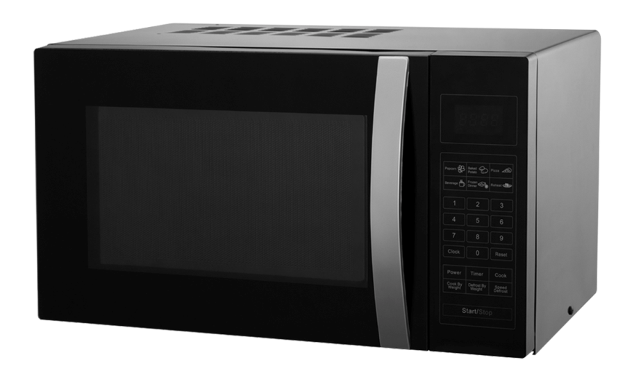 25 L Electronic Microwave/6 Automatic Menu/Membrane Switch Control/Black/Fast Cooking Appearance
