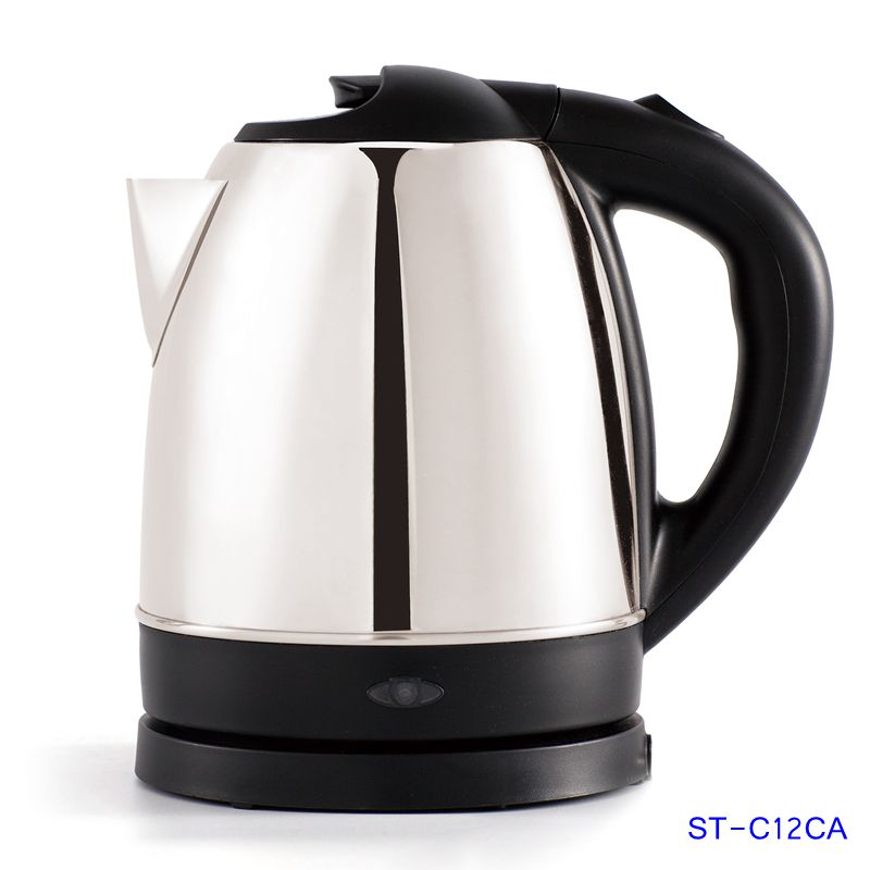 Electric Kettle, 1.2L Capacity, Stainless Steel Housing,Working Indicator, CB/CE Approval