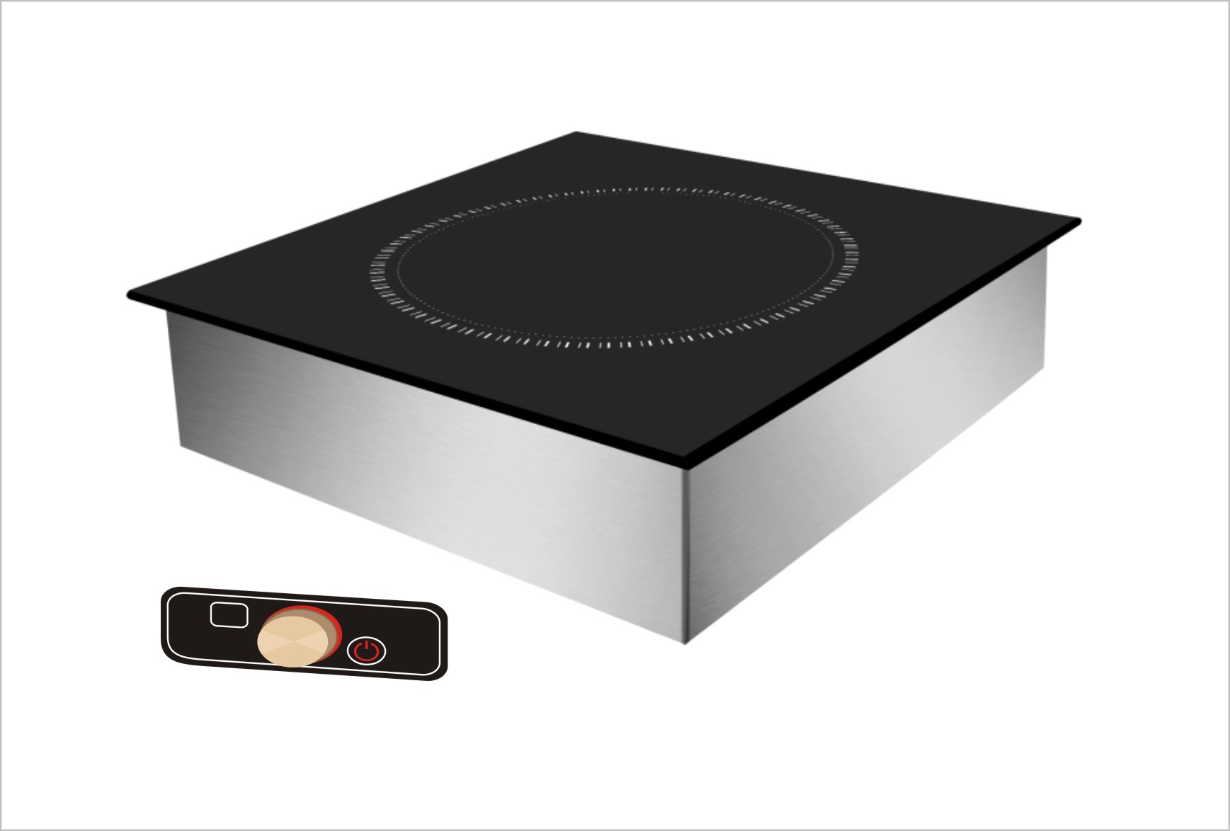 Built in commerial induction cooker