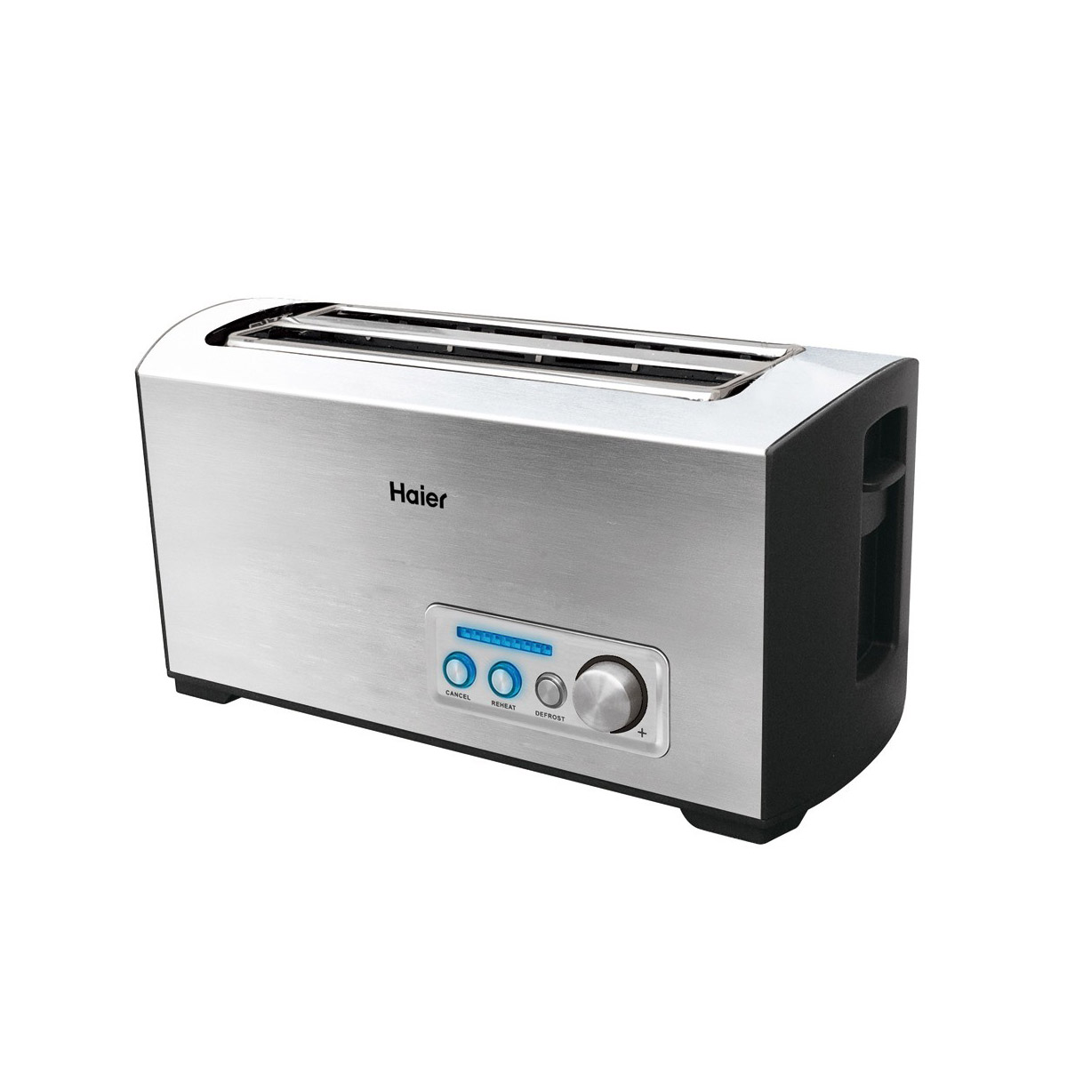 long Slot,2-slice Brushed Stainless Steel Toaster
