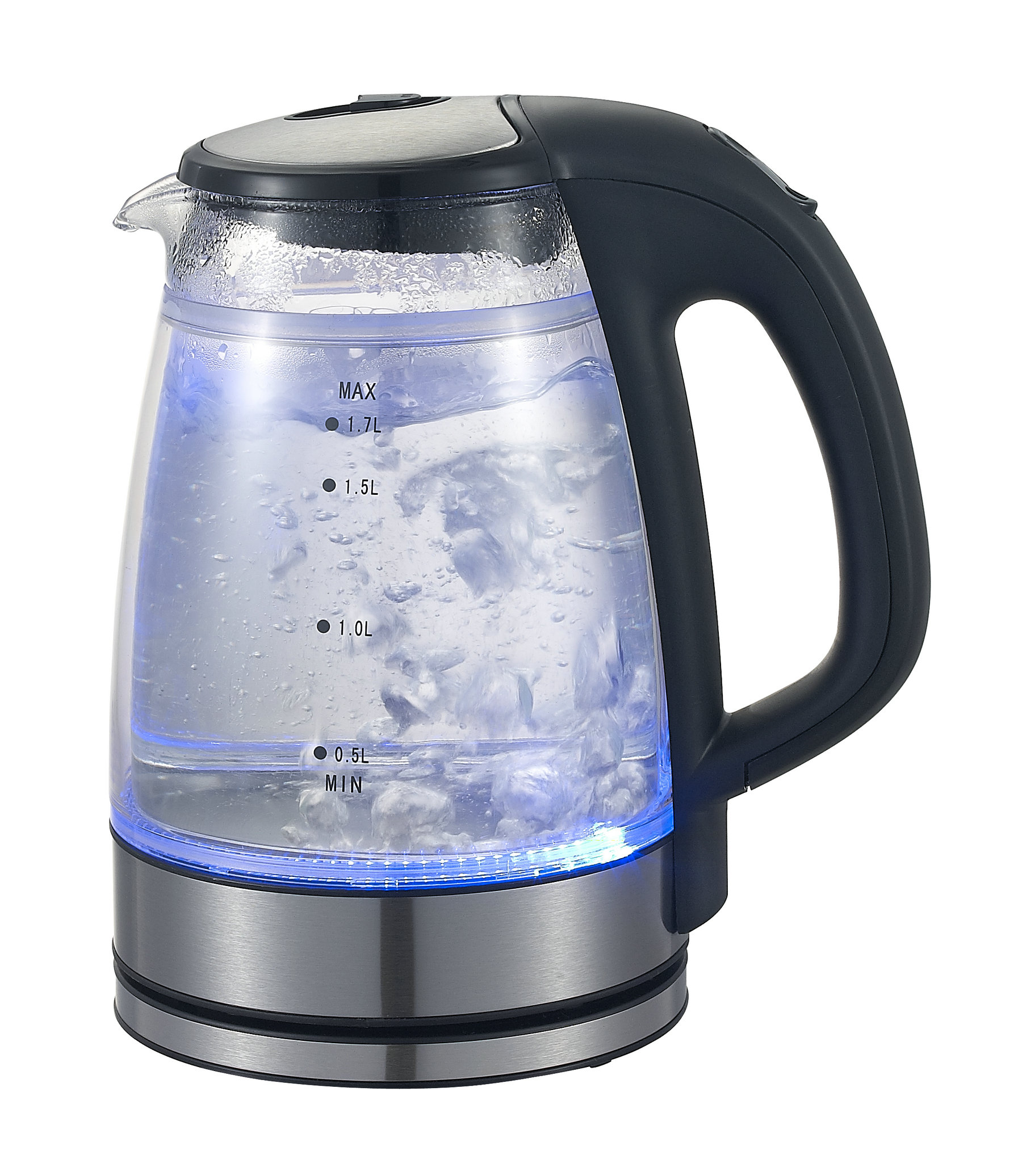 Double layer Electric glass kettle with LED indicating light