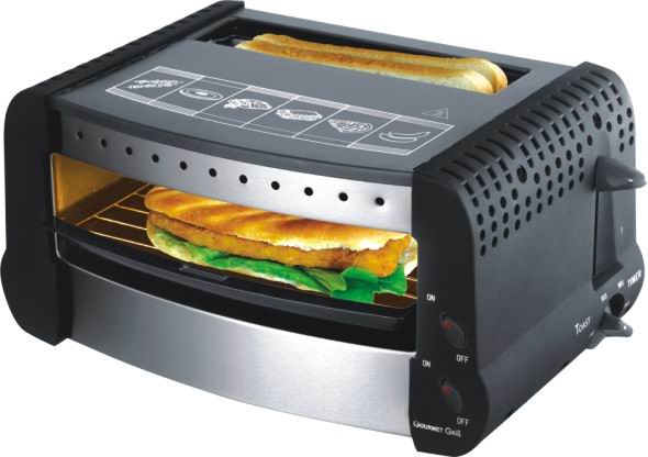 2 in 1 Mini Grill Oven&Toaster Good for cooking reheating such as Eggs,Fish,Bacon,Sausages