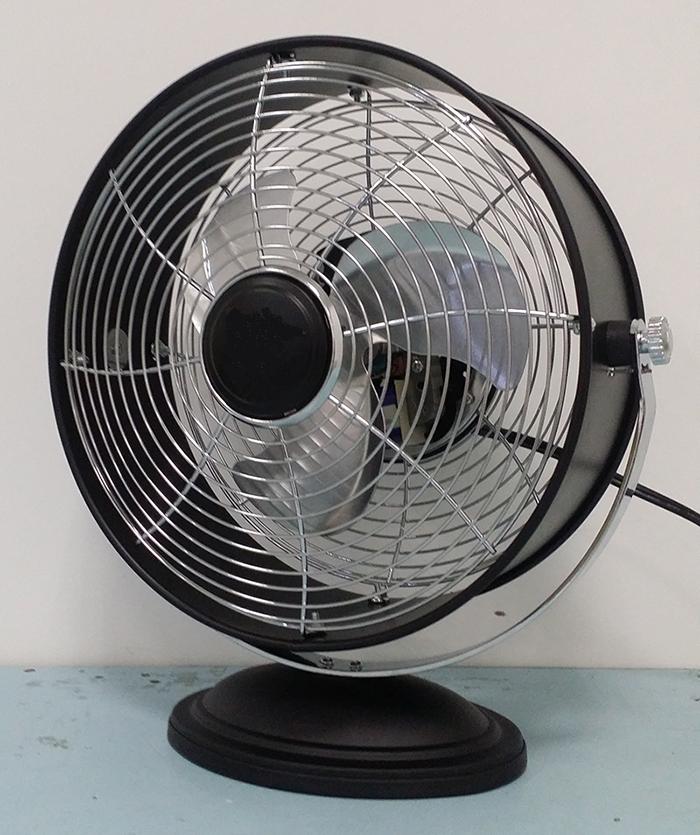 Retro Fan, 7'', Alumium Blade, 2 Speed, Quiet Operation