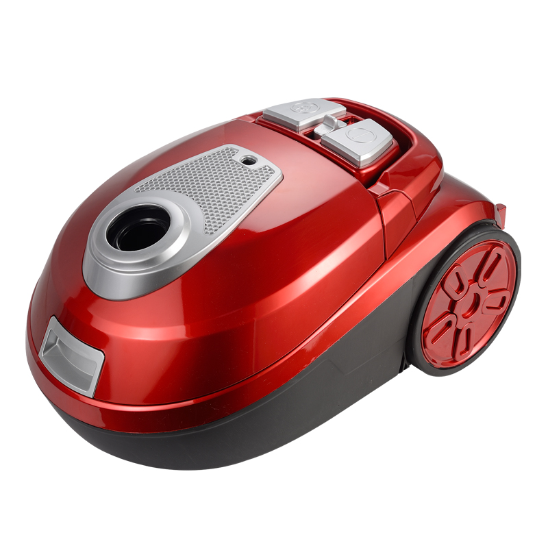 new red canister vacuum cleaner