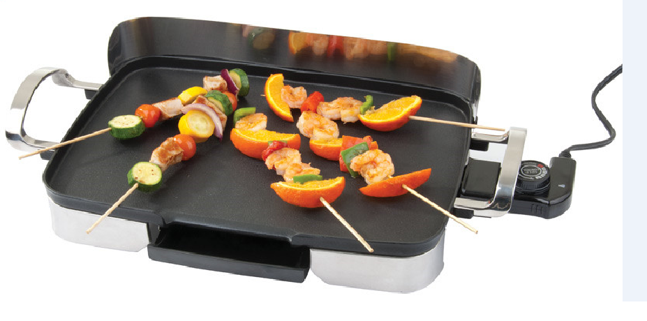 Best Selling Products cETLus Certification 1500W 38x28cm Non Stick Coating Electric Barbecue Grill with Stainless Steel Wall Skirt Design