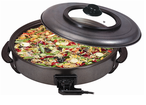 FH-40A 1500W 40/42cm Electric Pizza Pan with Temperature Thermostat Control 5cm for Depth