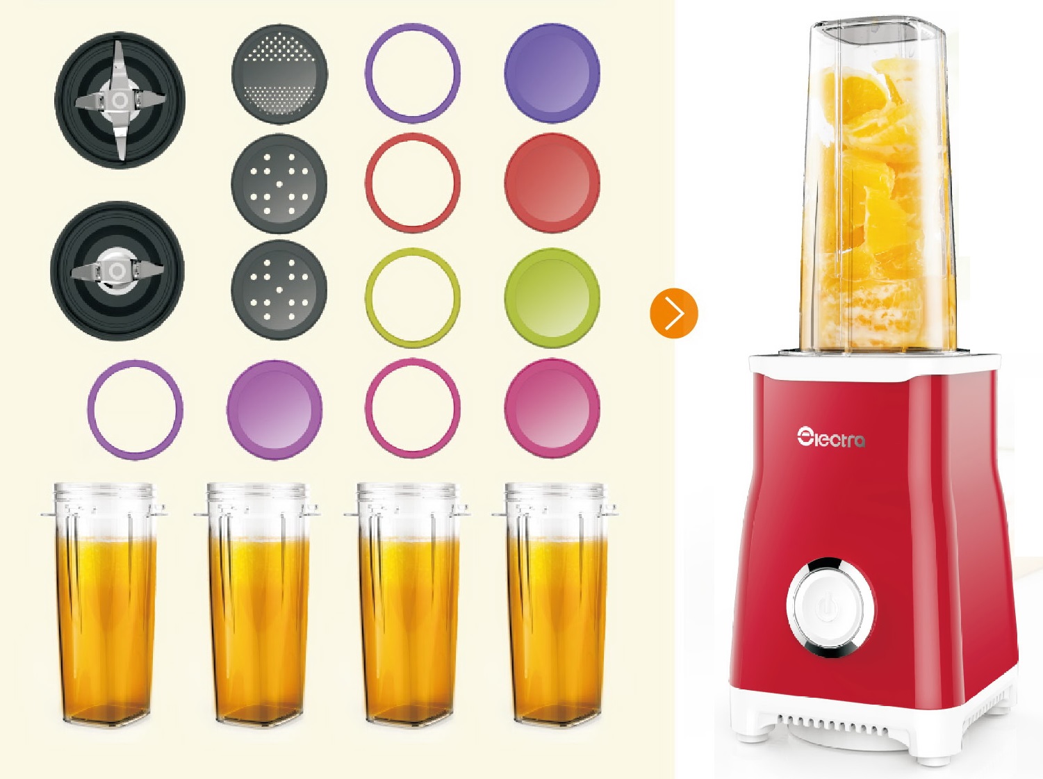 21pcs Party Blender, Multiple Function Blender, Blender for Sharing, 