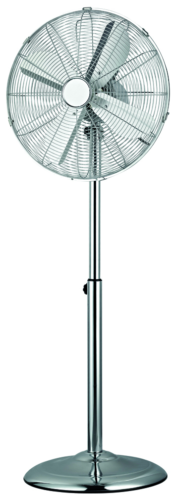 16-inch chromed stand fan with GS/CE/LVD/EMC/RoHS approvals