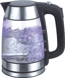 1.7L nice design glass kettle with led light strip