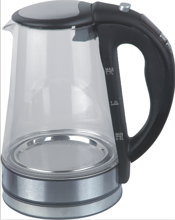 1.7L glass kettle with digital control on handle