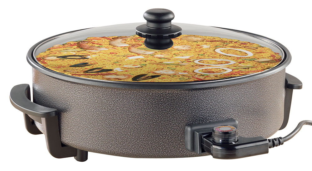 Electric Pizza Pan/Skillet for Boiling Pan, Paella Pan, Frying Pan, & Pizza Pan with 40/42cm 9cm for Depth