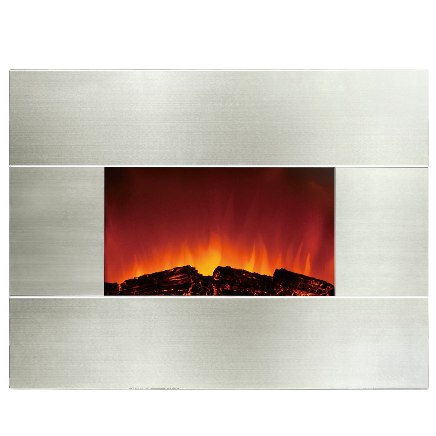 Electrical Fireplace,Mini full stainless steel panel,Fan Heater