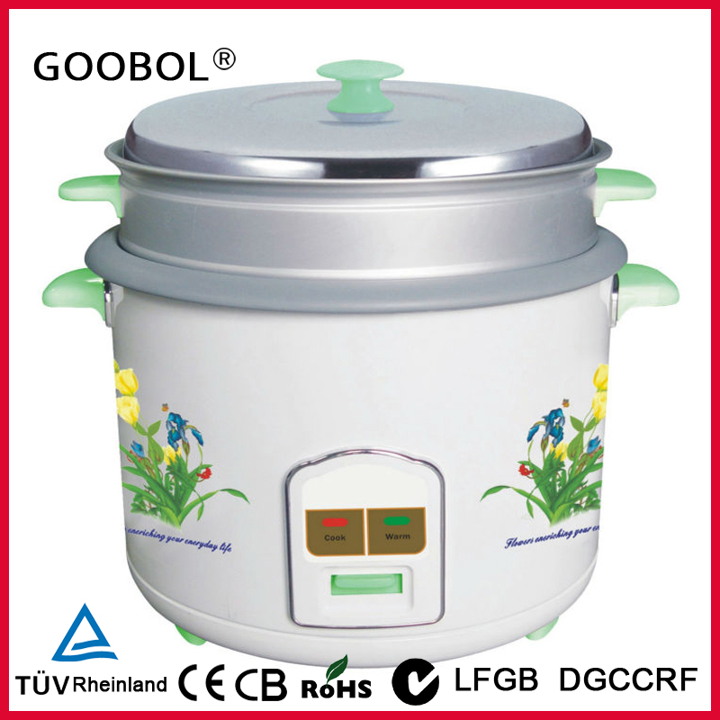 Drum rice cooker aluminium inner pot rice cooker glass lid rice cooker