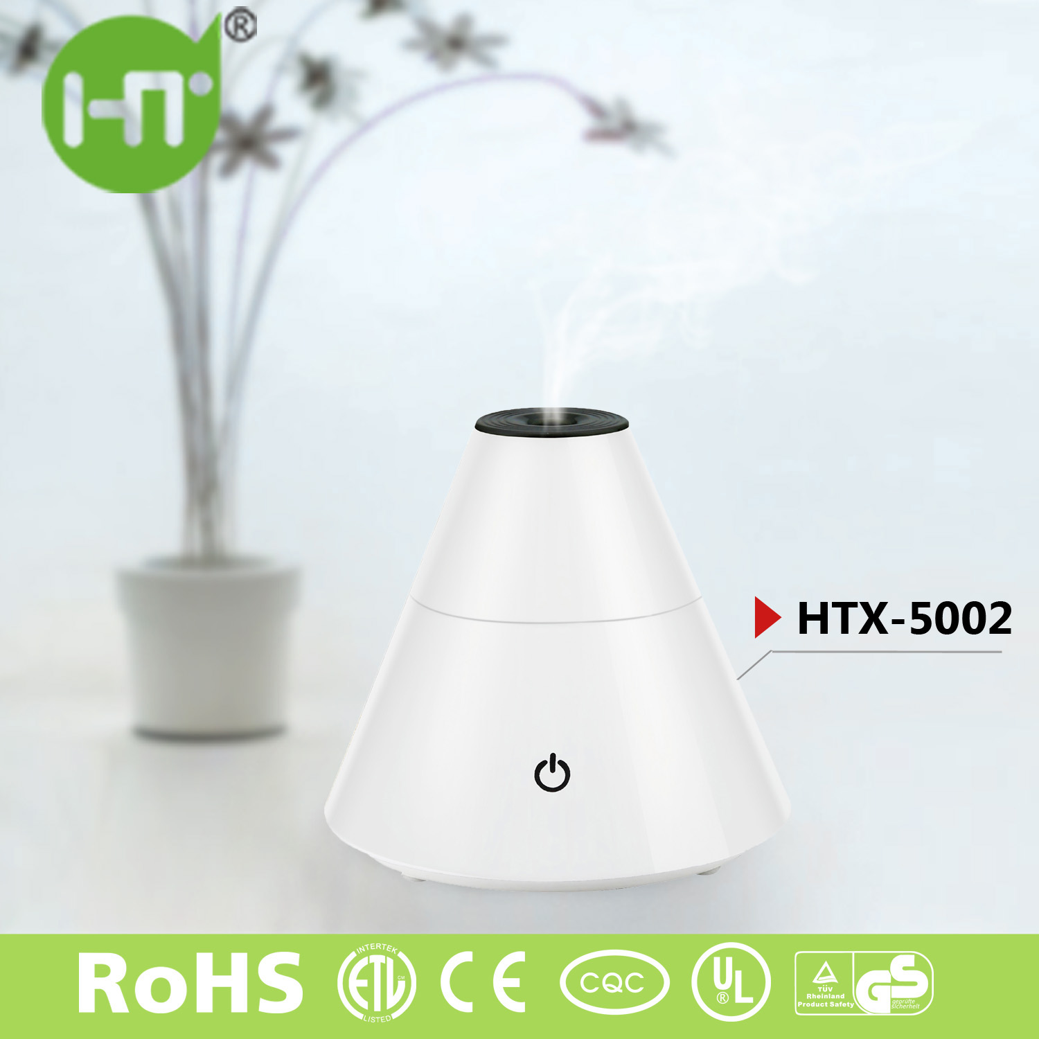 HTX-5002 2015 0.06L Mini Smart Touch Pad Control USB Car Air Cooler Diffuser Ultrasonic Humidifier