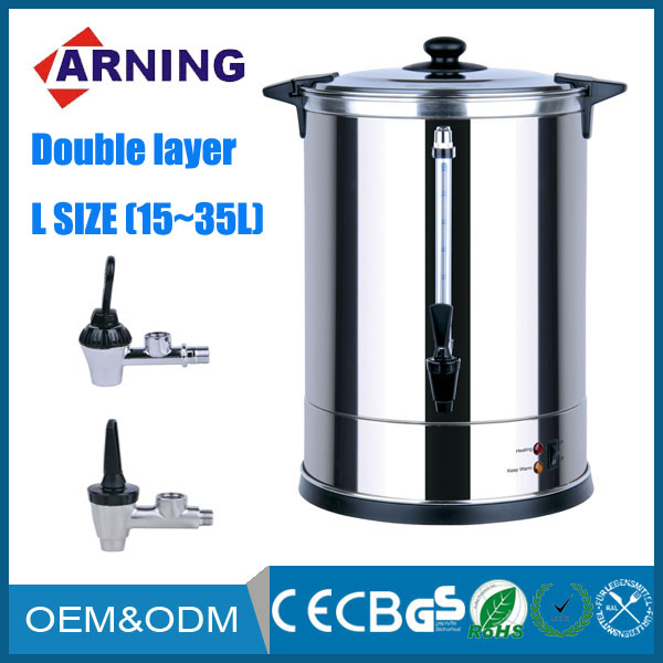 5L~30L Single Wall Stainless Steel Manual Filled Water Boiler / Tea Urn/ Hot Water Urn