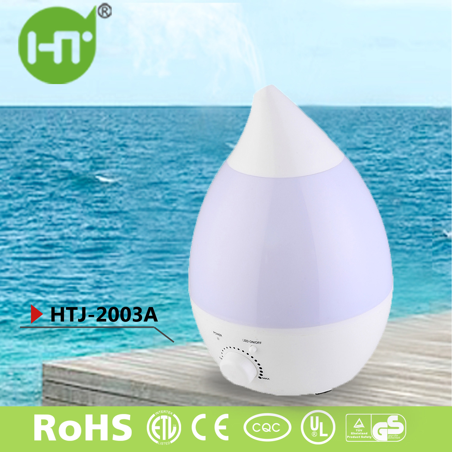 HTJ-2003A 2.8L LED Cool Mist Spray Essential Oil Available Humidifier