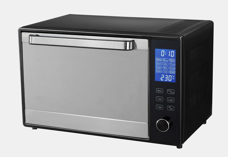 35 l electronic control button type electric oven/keys + knob/graphic design/black appearance