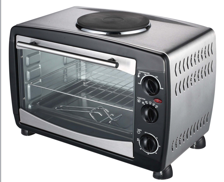 26L Electric Oven with Accurate Temperature,Black/White Housing,Basic Function