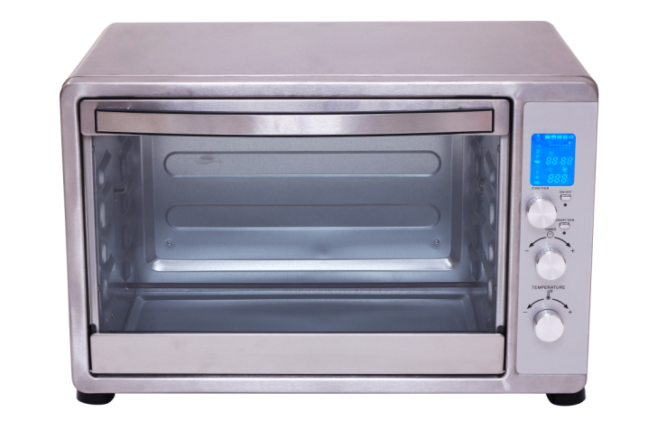 30L Digital Oven-Three Knobs Version,Black/White Housing,Rotisserie/ Convection Function,HD blue LED