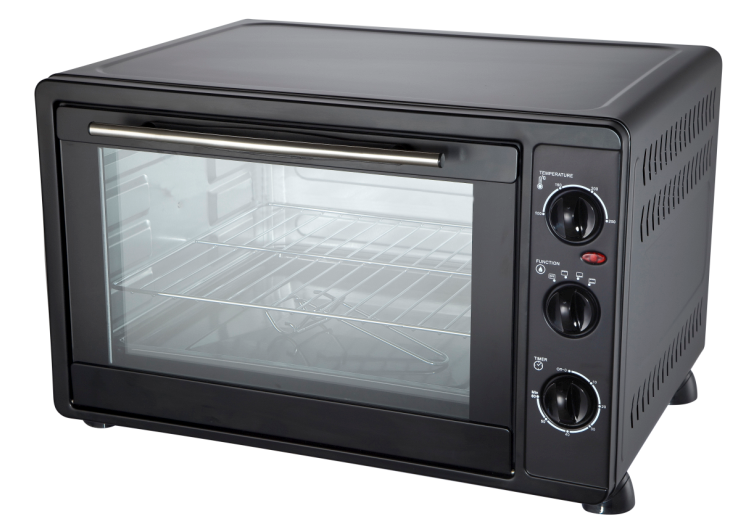 60L Electric Oven with Accurate Temperature,Black/White Housing，Basic Function