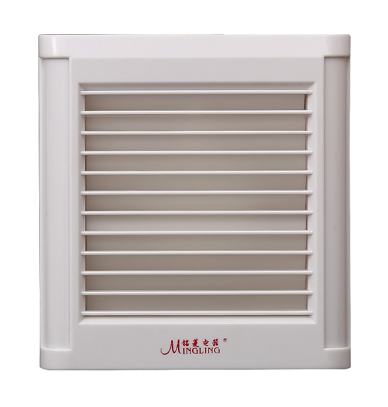Full plastic 4 inch square shop-window ventilating fan
