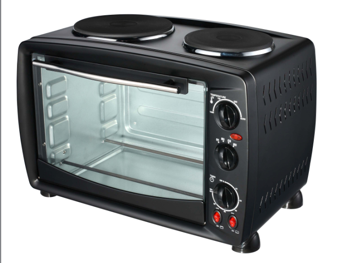 26L Electric Oven with Accurate Temperature,Black/White Housing,Basic Function