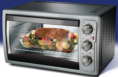 Electric Oven, White/Black/Silver, Mechanical Control, Grill, Bake,Toast,Pizza